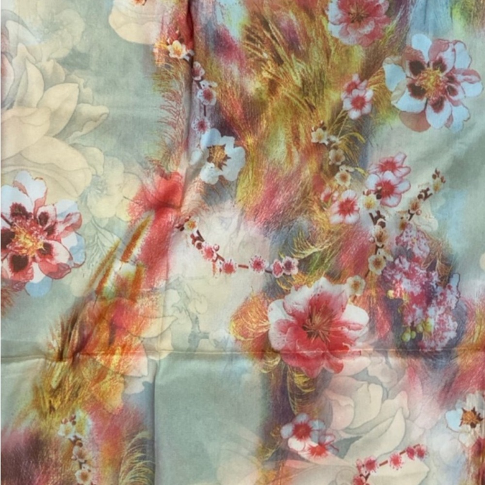 100% Silk Scarf 63x28 Imported.
